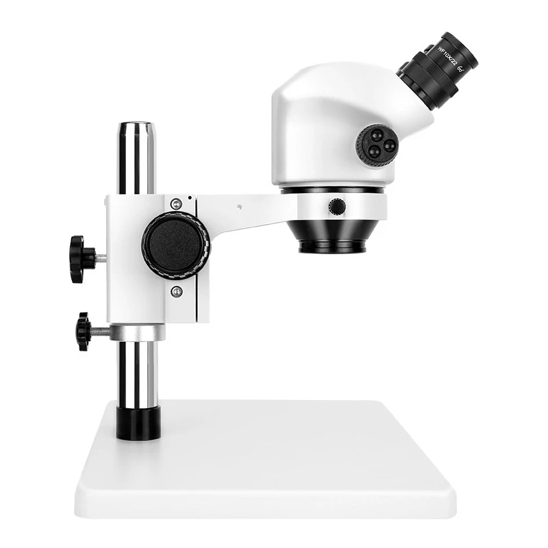 SZM7050 Trinocular Stereo Zoom Microscope 7X-50X Mini Base With Ring LED For Mineral Specimen And Geological Inspection high quality